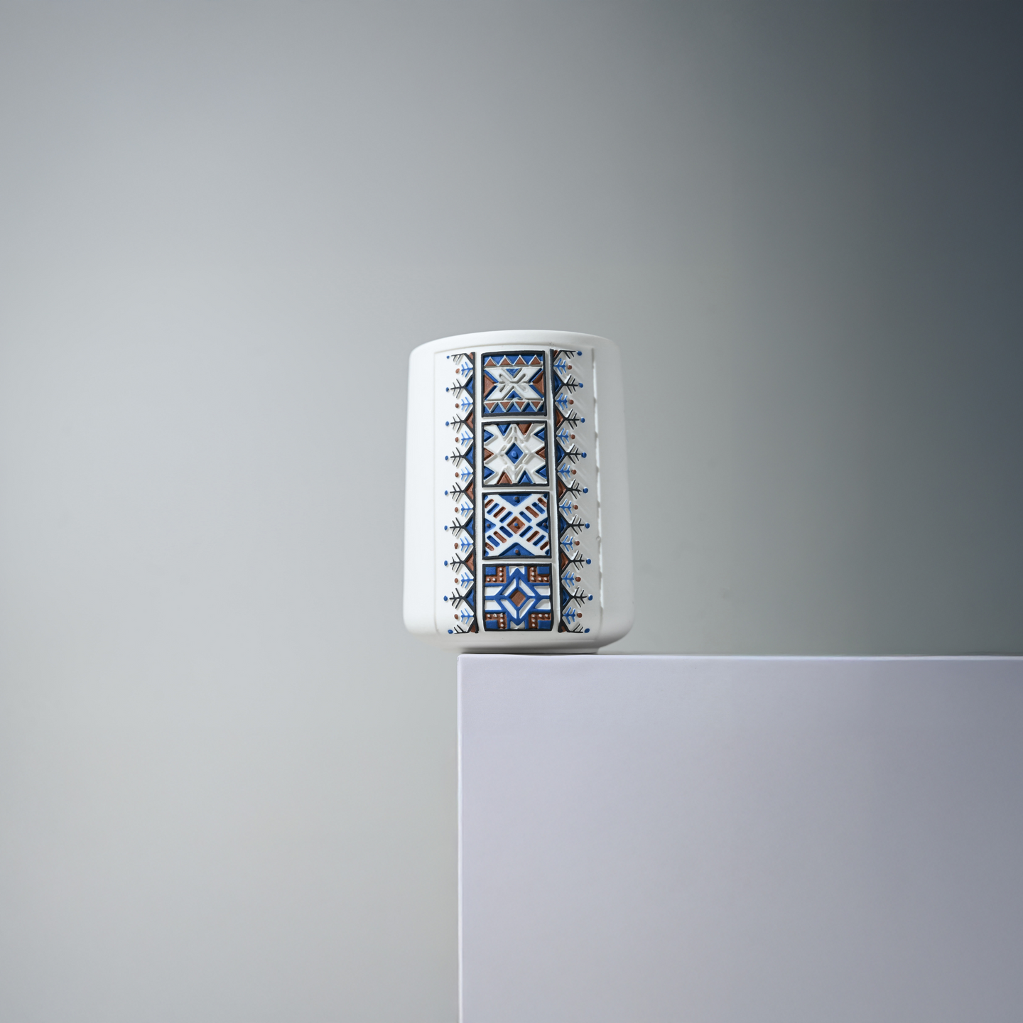 HERFAH - Asir Mountains and Sky Hand-carved & Hand-painted Porcelain Art Piece
